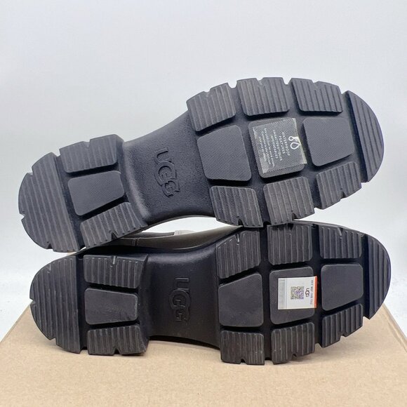 UGG ASHTON CHELSEA BOOTS Platform Waterproof Pull-on WHITE LEATHER WOMEN'S US 9 - Picture 9 of 12